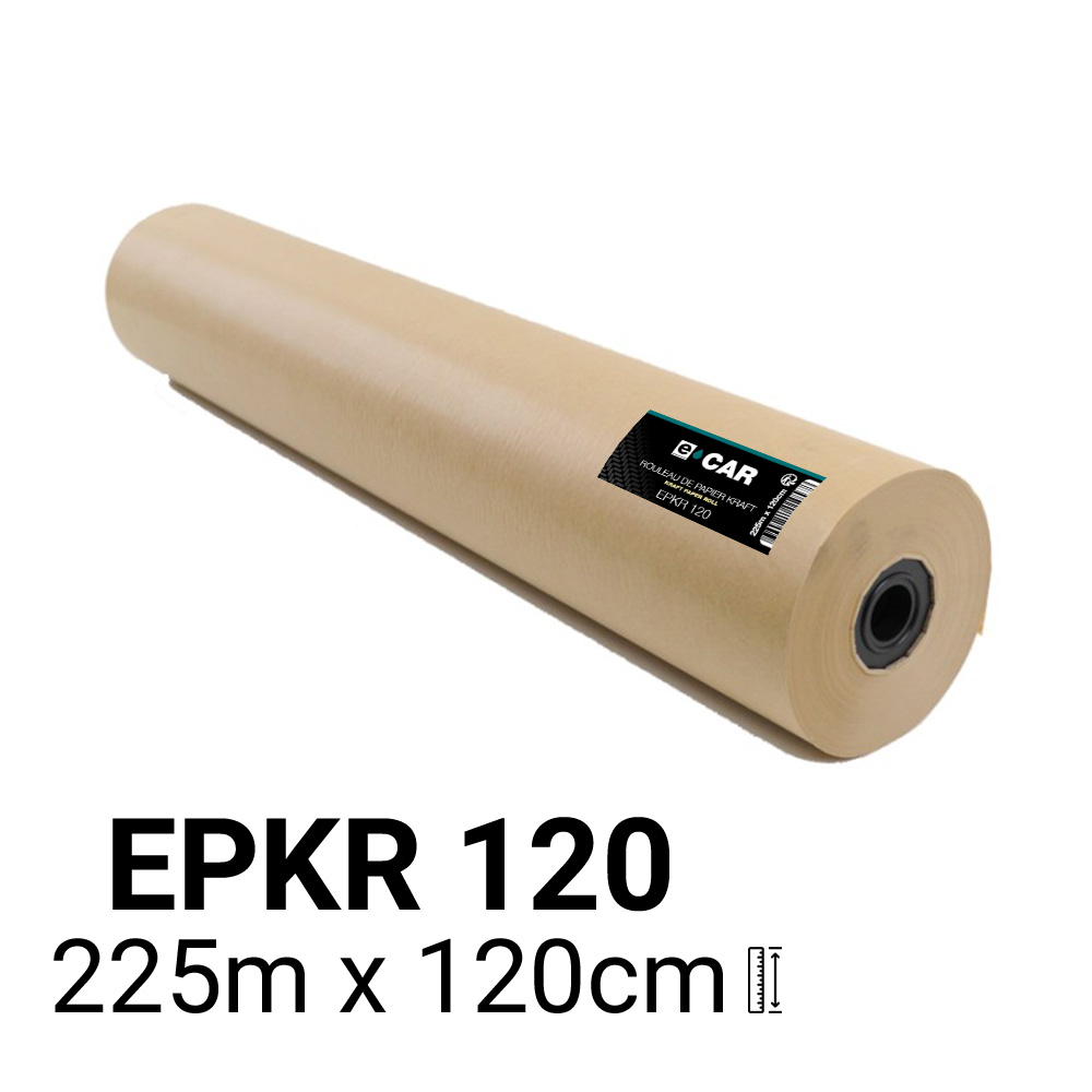 Rouleau de papier kraft recyclé ECAR Rouleau de papier kraft ECAR EPKR120 225m x 120 cm